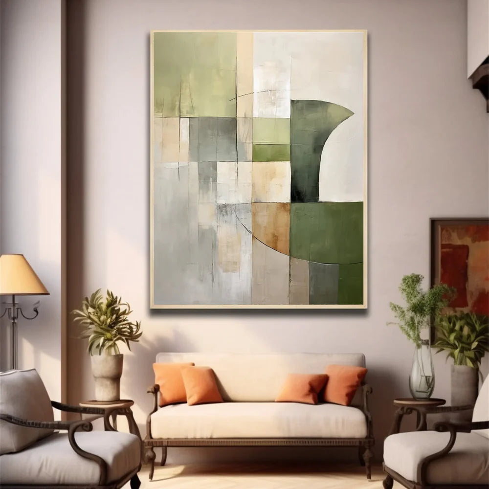 Green Abstract Wall Art  #AT066