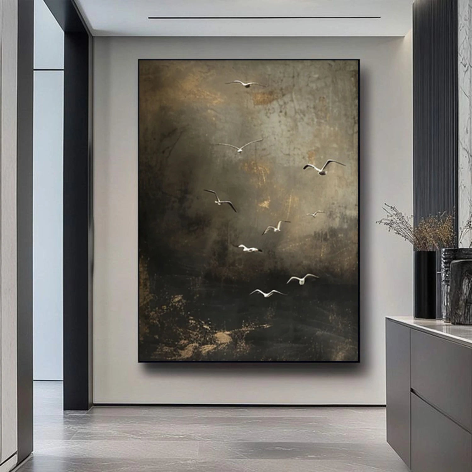 Abstract Bird Animal Wall Art #DL054