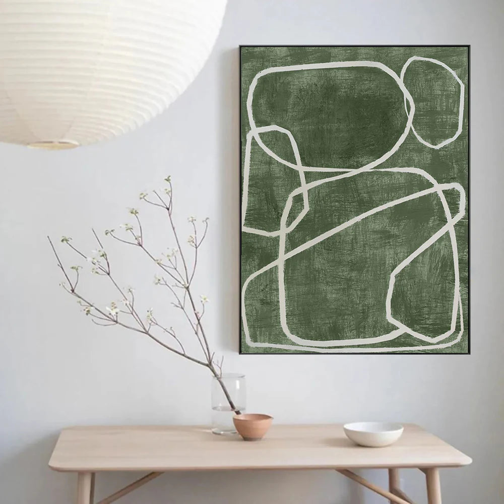 Green Abstract Wall Art  #AT070