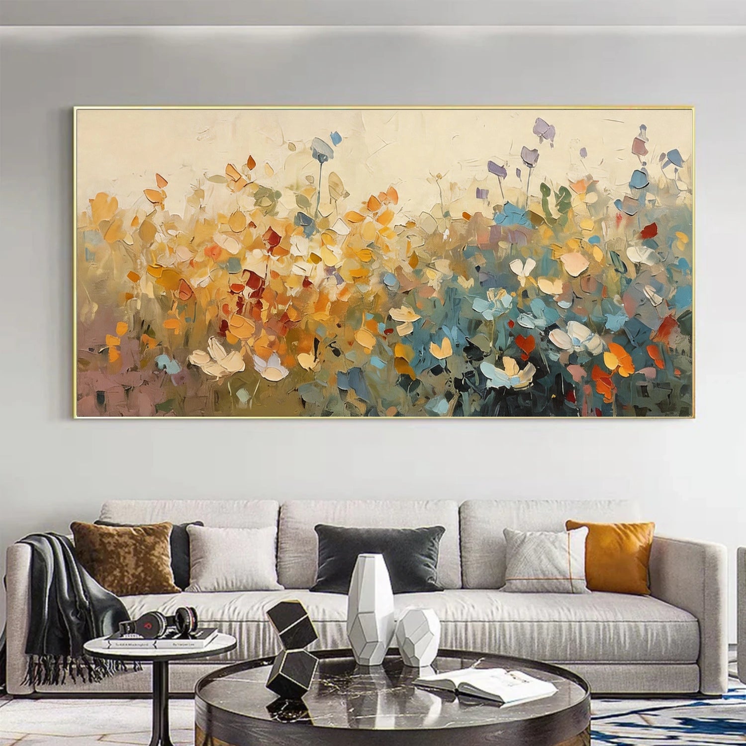 Flower & Tree Textured Abstract Wall Art #SF060