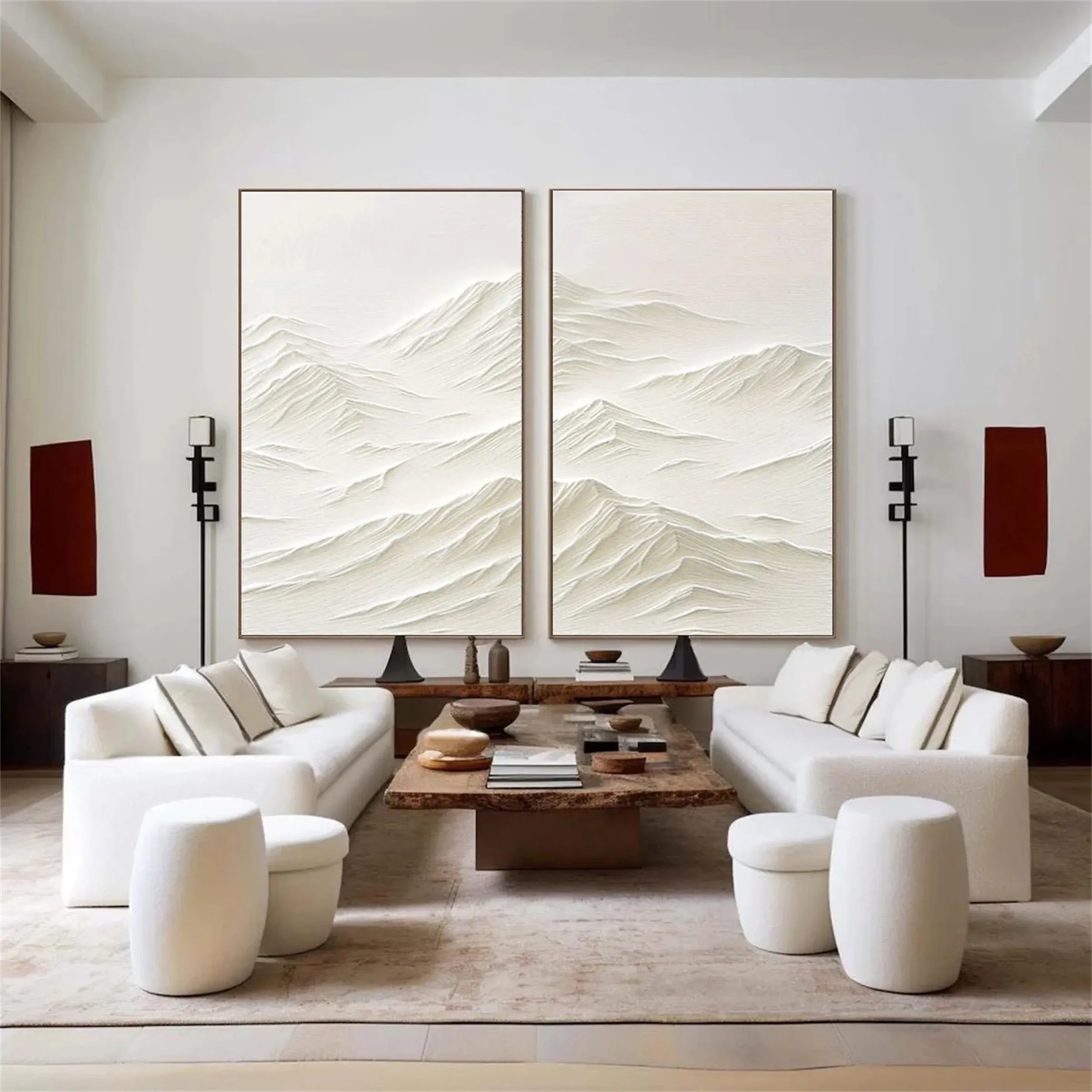 Mountain Textured Wall Art Set of 2 #MS008