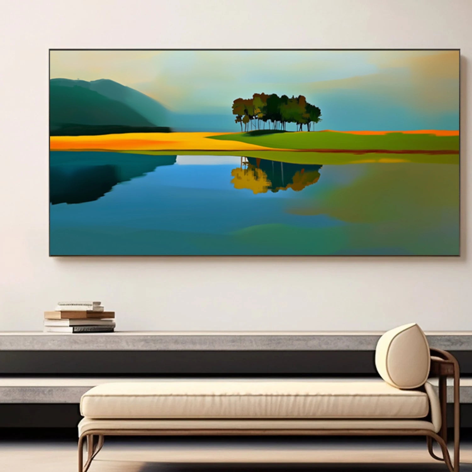 Ocean & Sky Abstract Wall Art #MO076