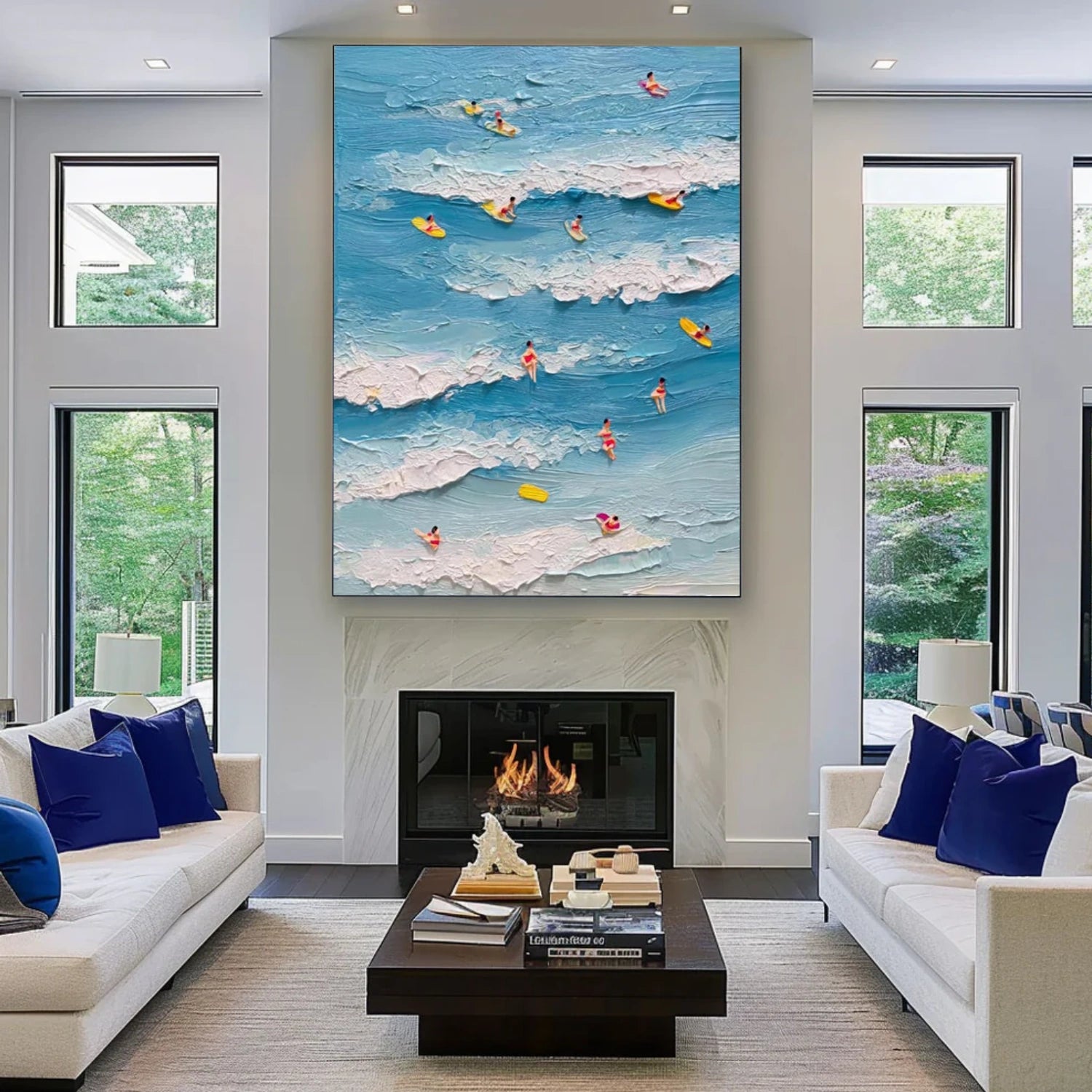 Swimming Sport Art Textured Canvas #PT044