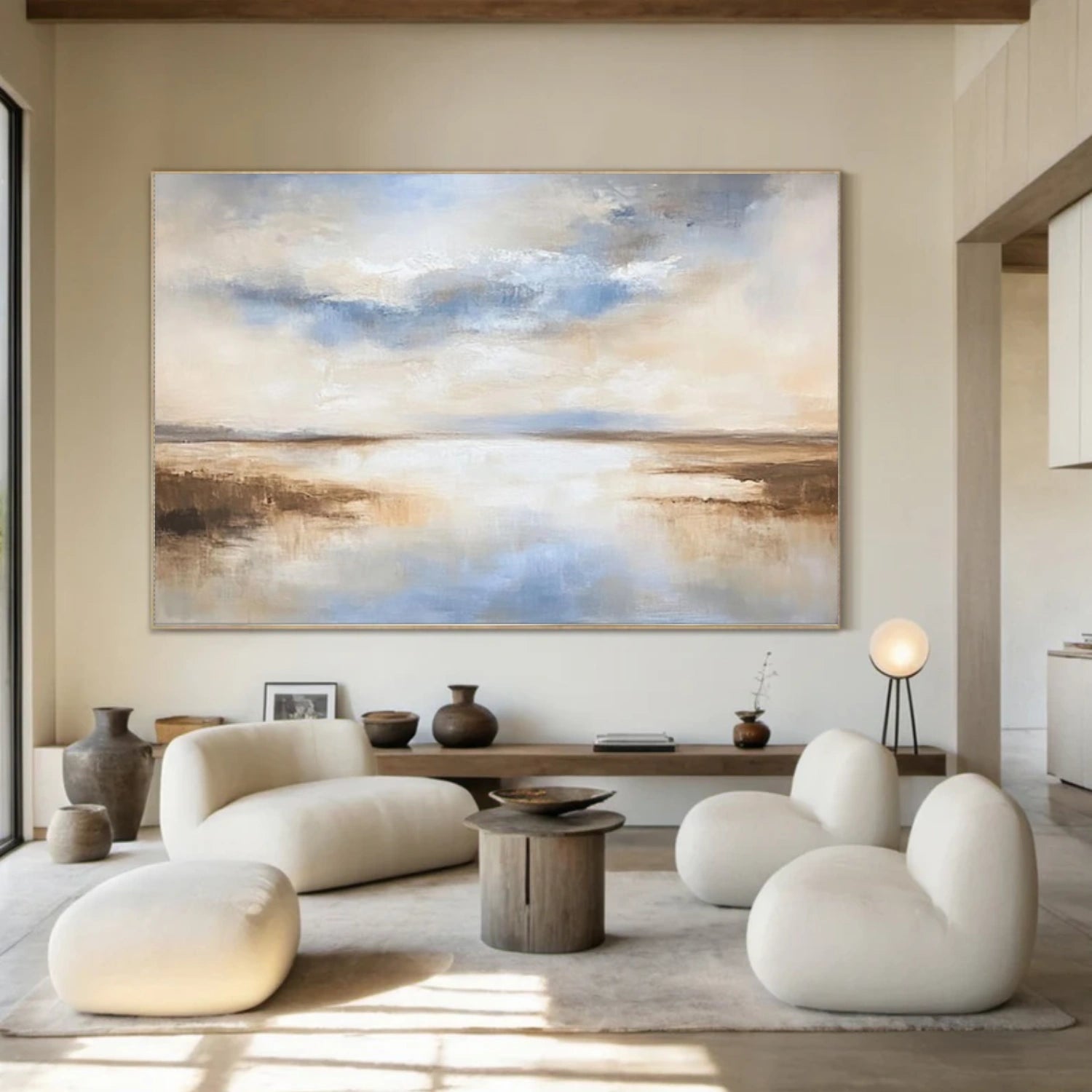 Ocean & Sky Abstract Wall Art #MO088