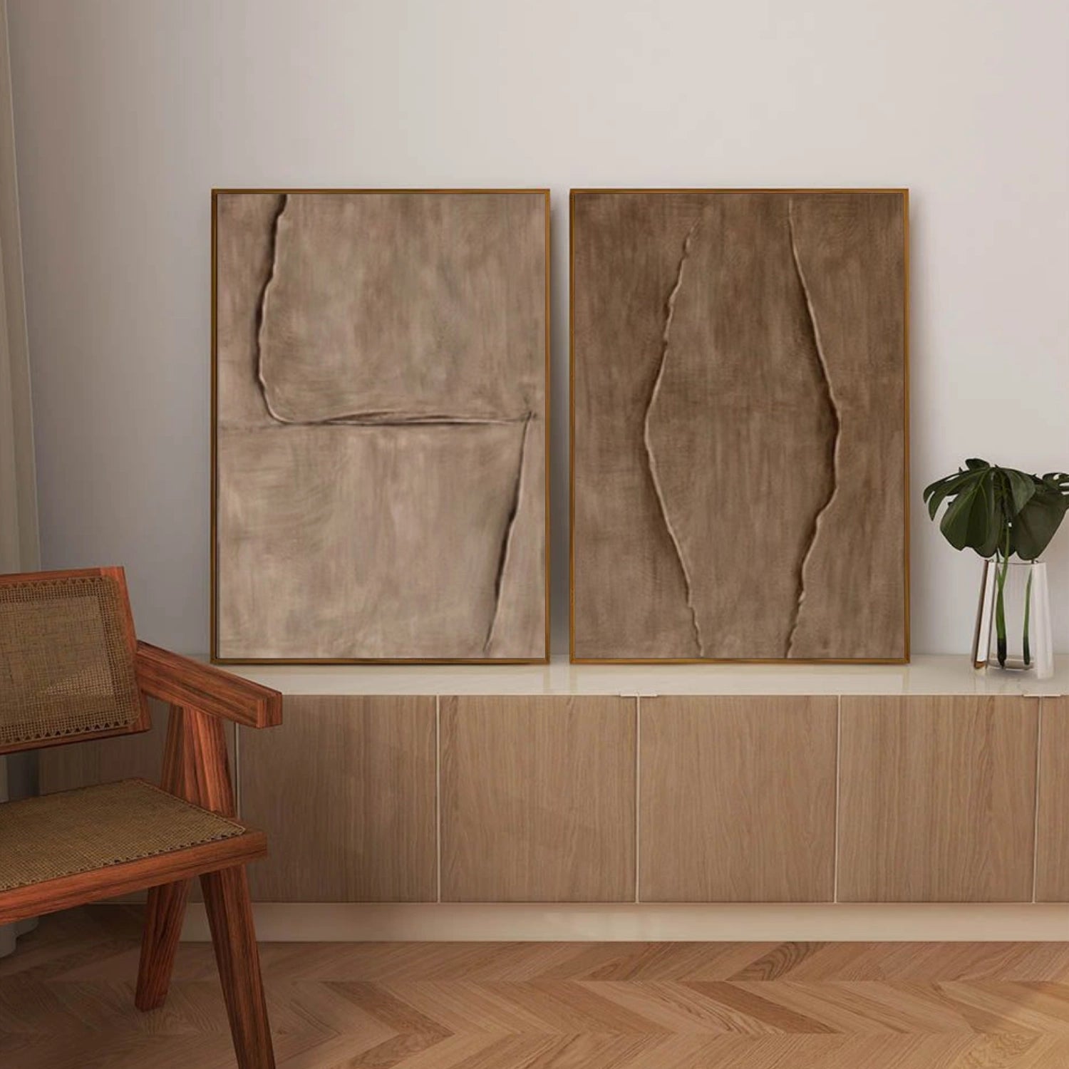 Minimalist Textured Wall Art Set of 2 #MT147