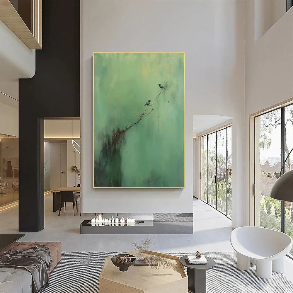 Green Abstract Wall Art  #AT100