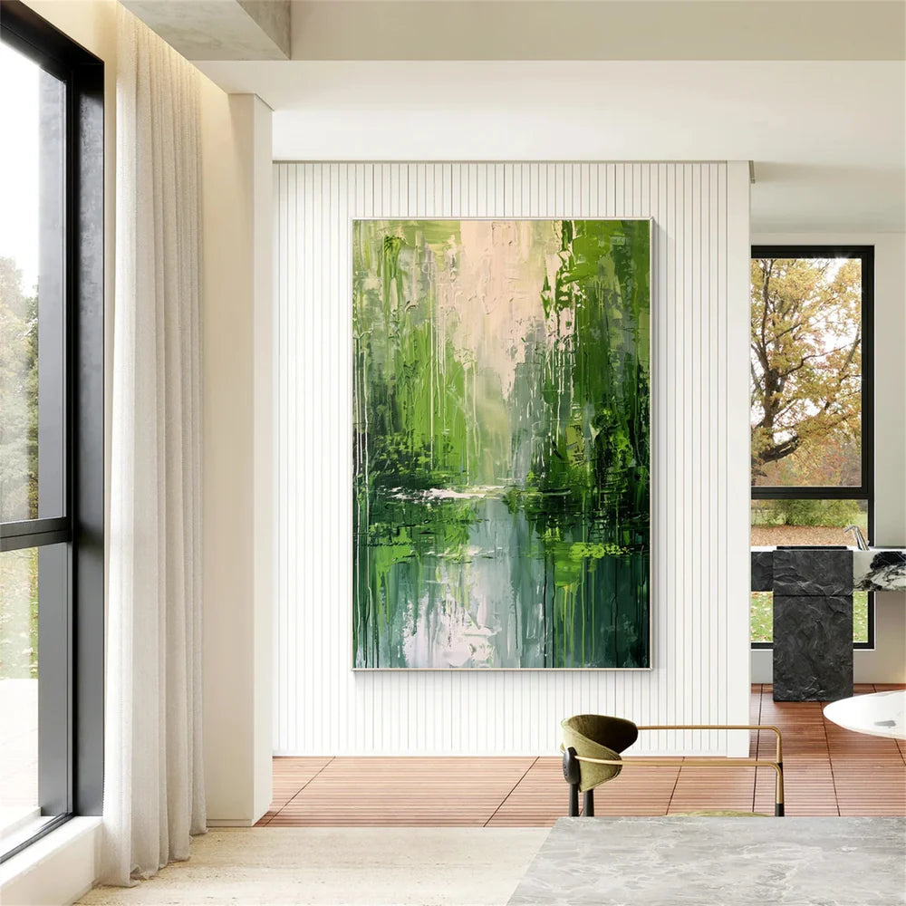 Green Abstract Wall Art  #AT102