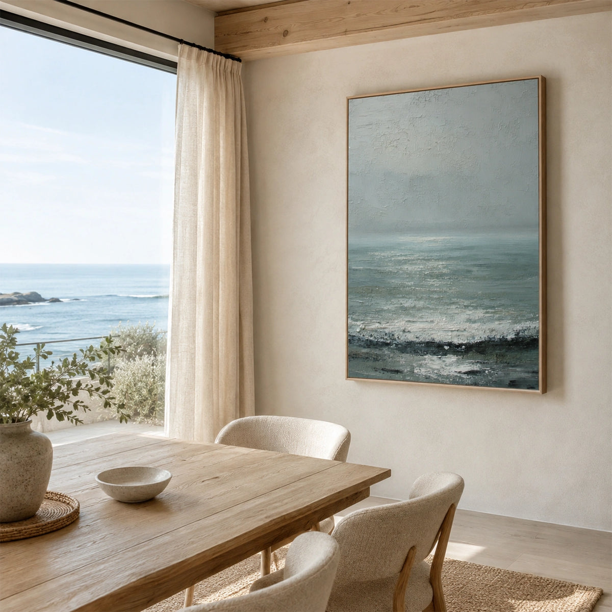 Ocean & Sky Abstract Wall Art #MO119