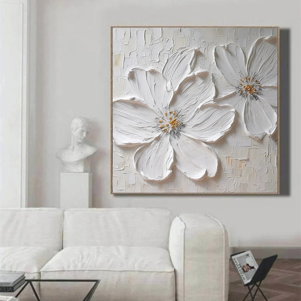 Flower & Tree Textured Abstract Wall Art #SF017