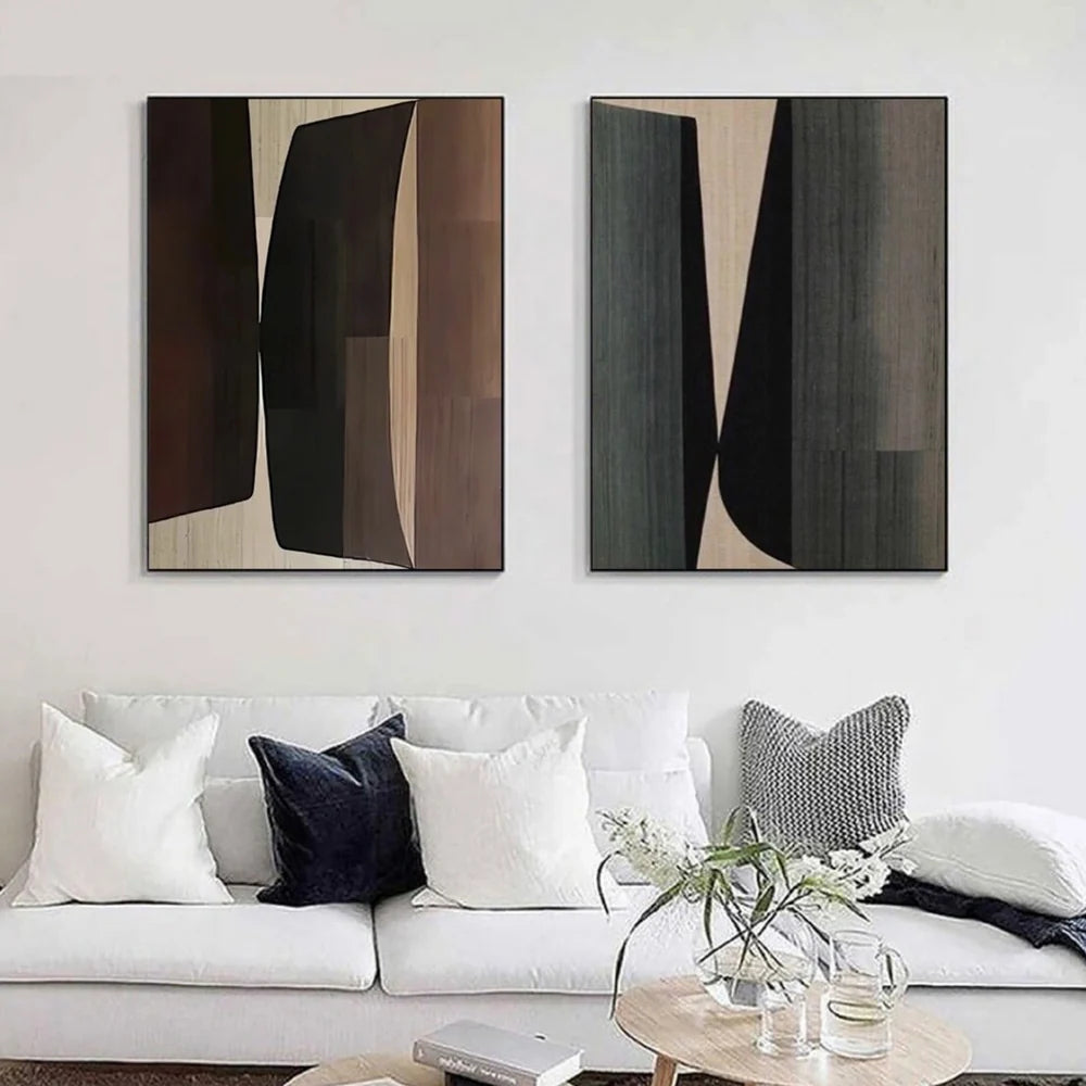 Wabi Sabi Abstract Wall Art Set of 2 #WT052