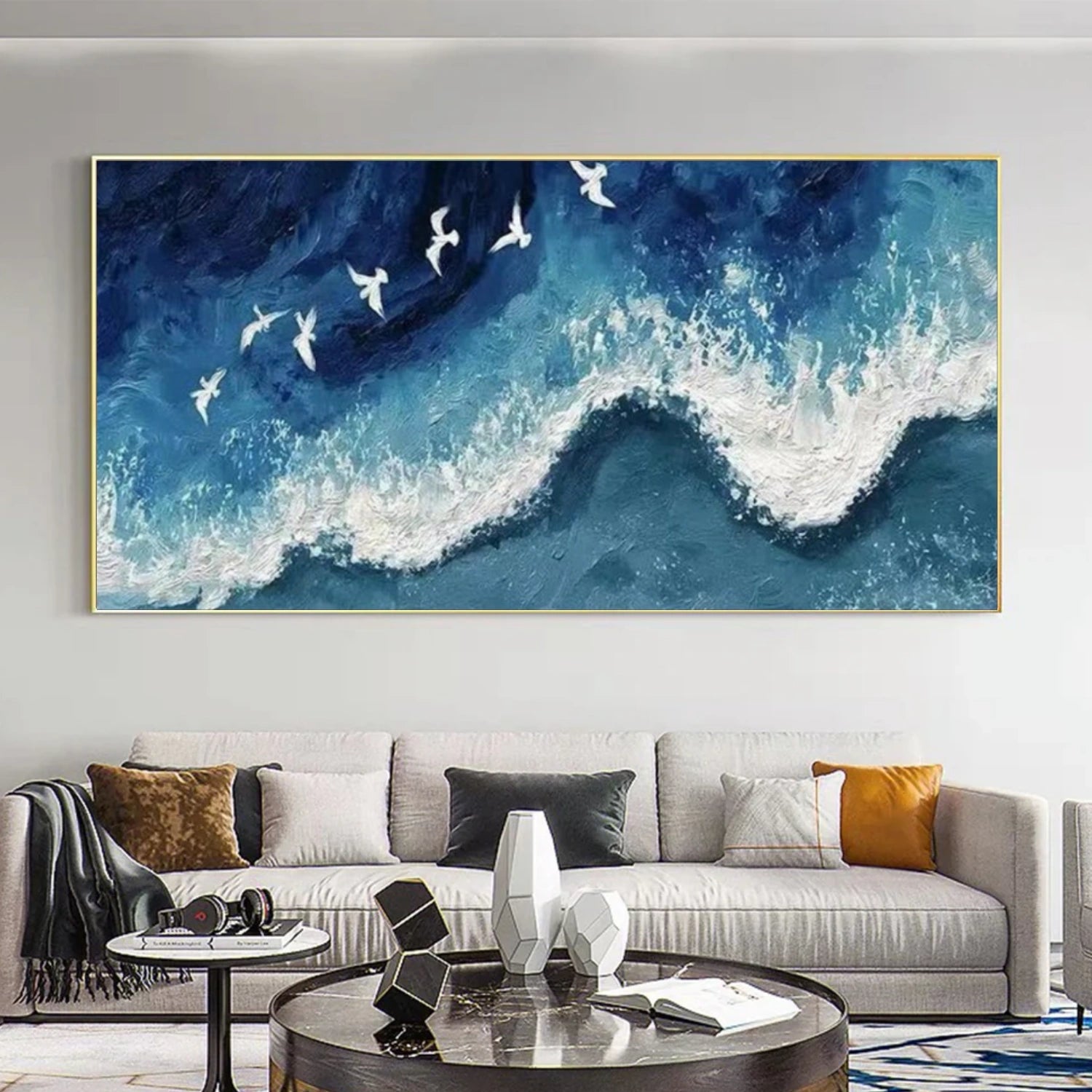 Ocean & Sky Textured Wall Art #MO078