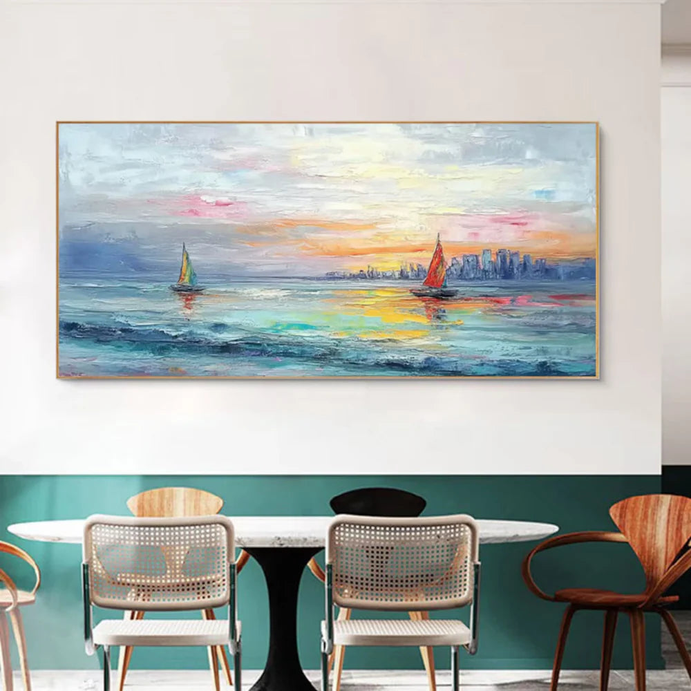 Ocean & Sky Abstract Wall Art #MO062