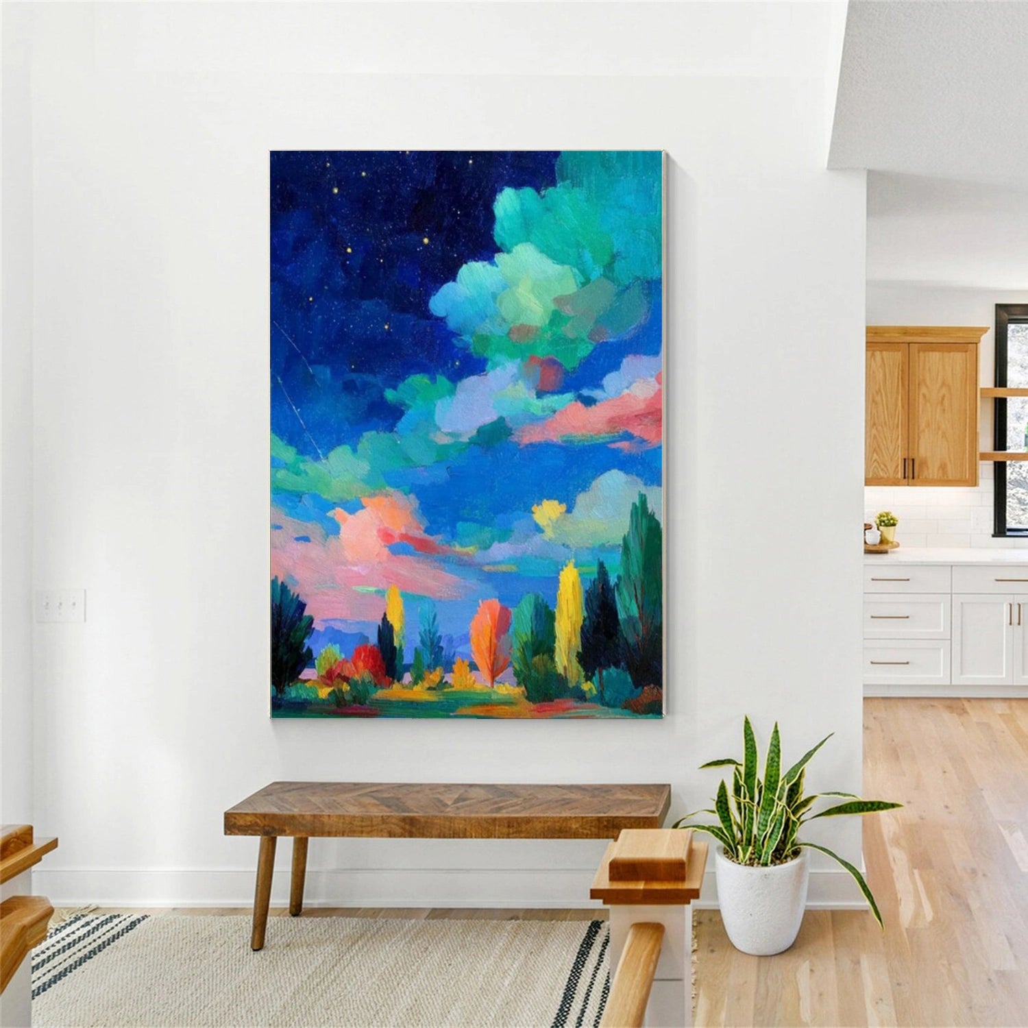 Ocean & Sky Abstract Wall Art #MO093