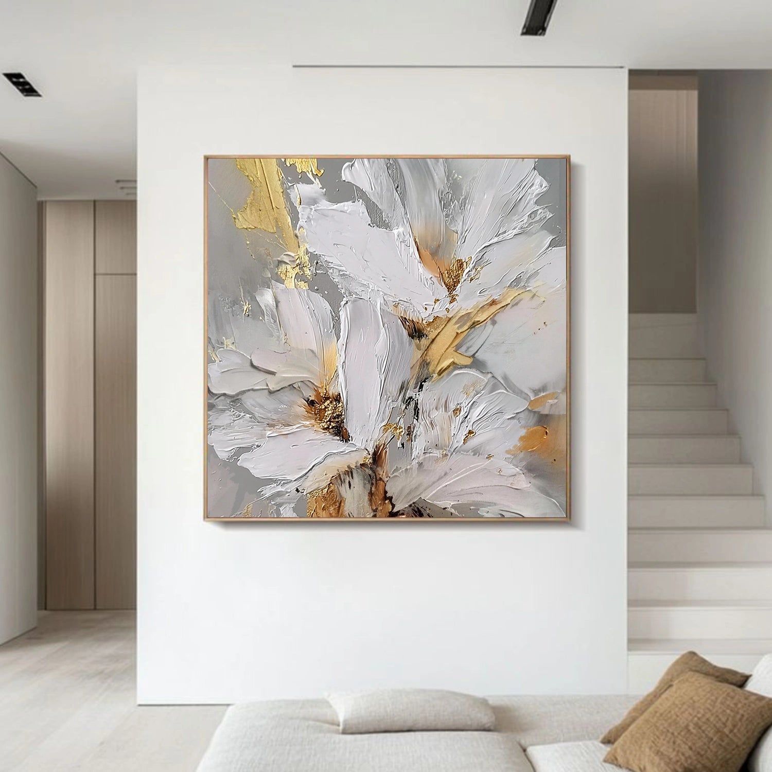 Flower & Tree Textured Abstract Wall Art #SF052