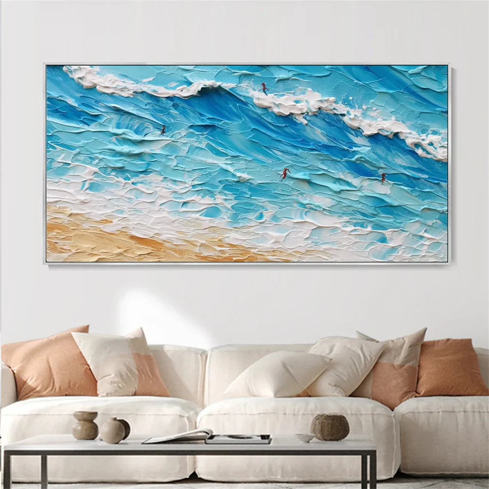 Surfing Sport Art Textured Canvas #PT028