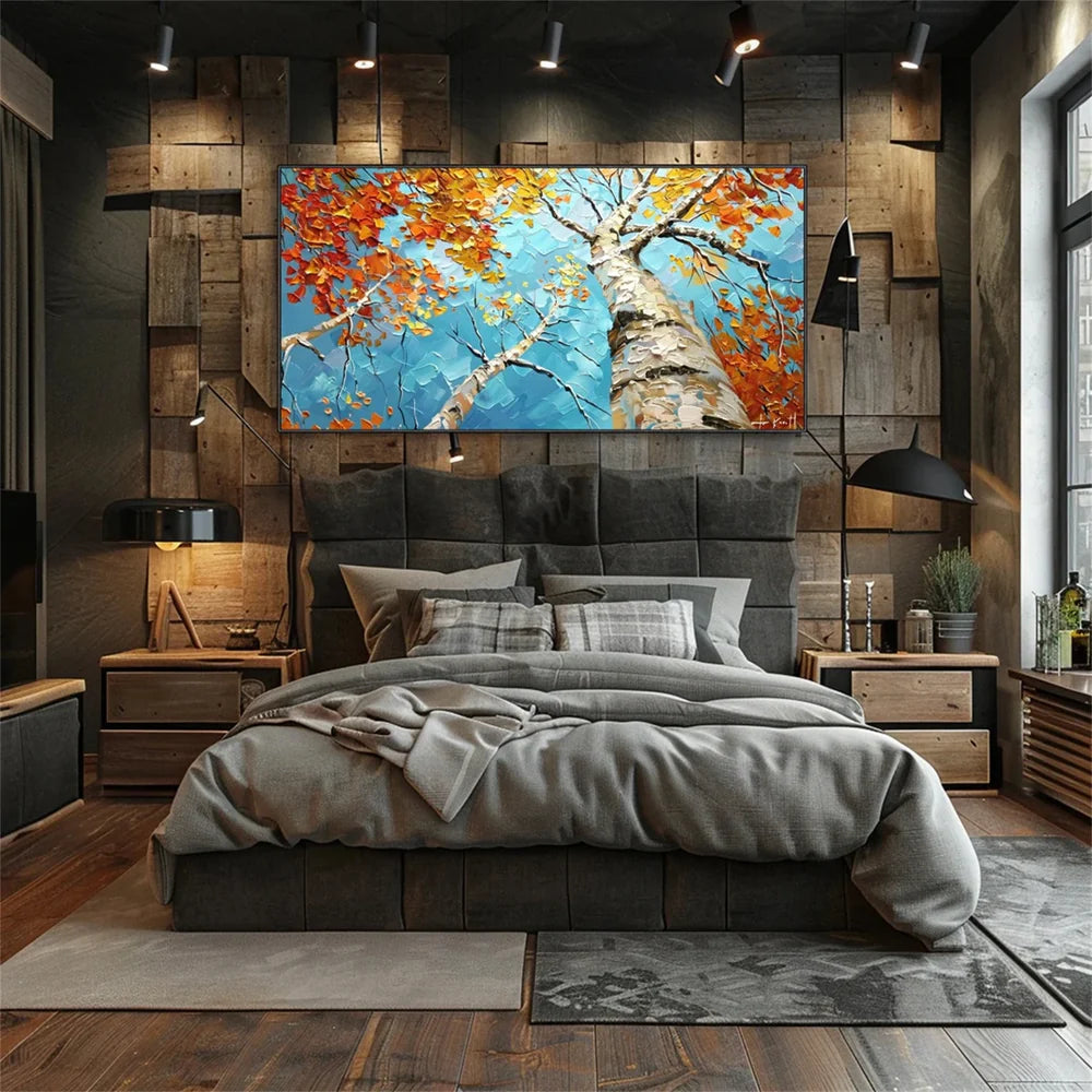 Flower & Tree Textured Abstract Wall Art #SF021