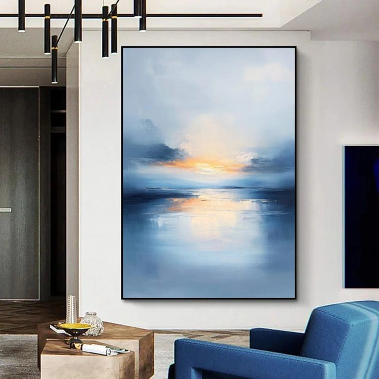 Ocean & Sky Abstract Wall Art #MO087