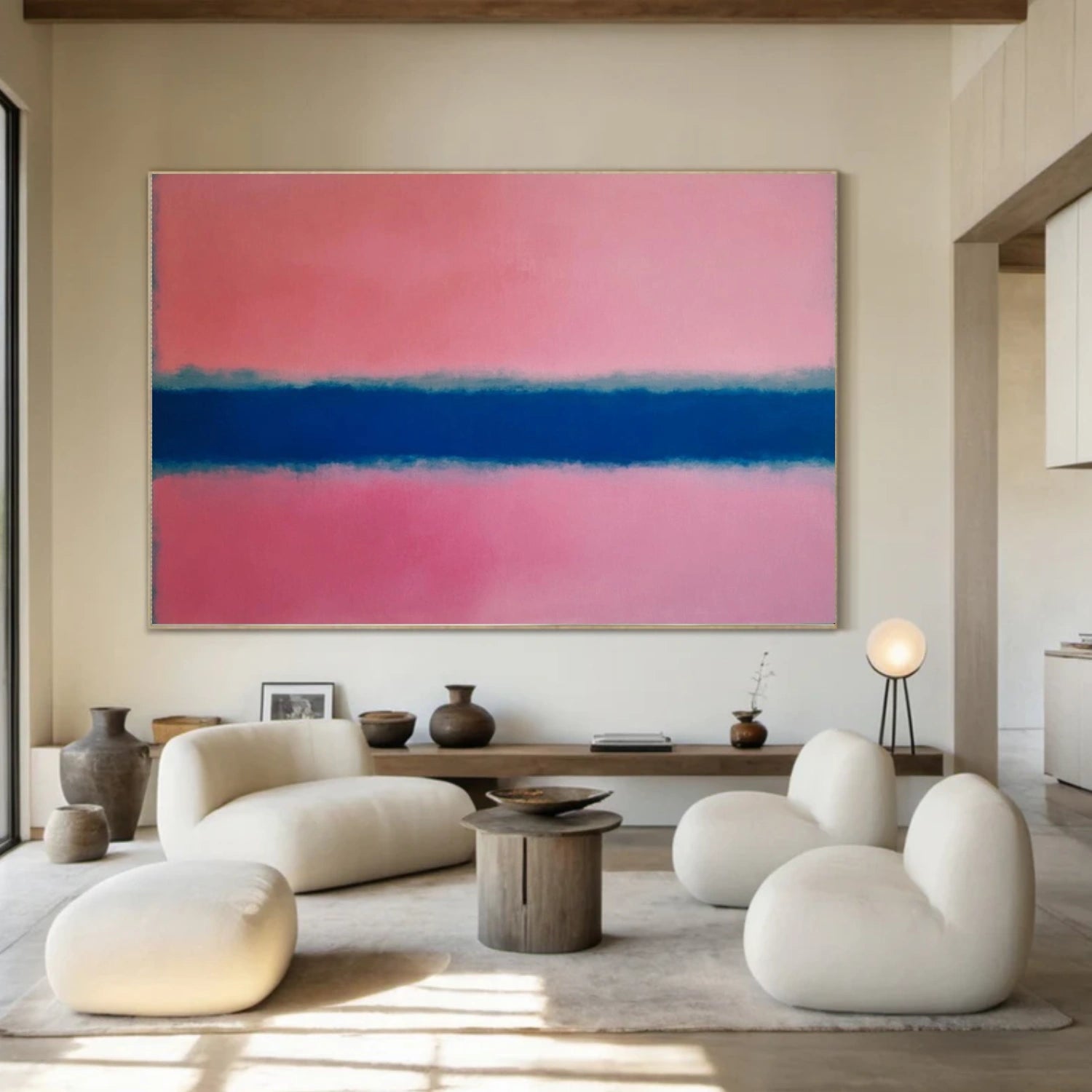 Pink and Blue Minimalist Wall Art #MT144