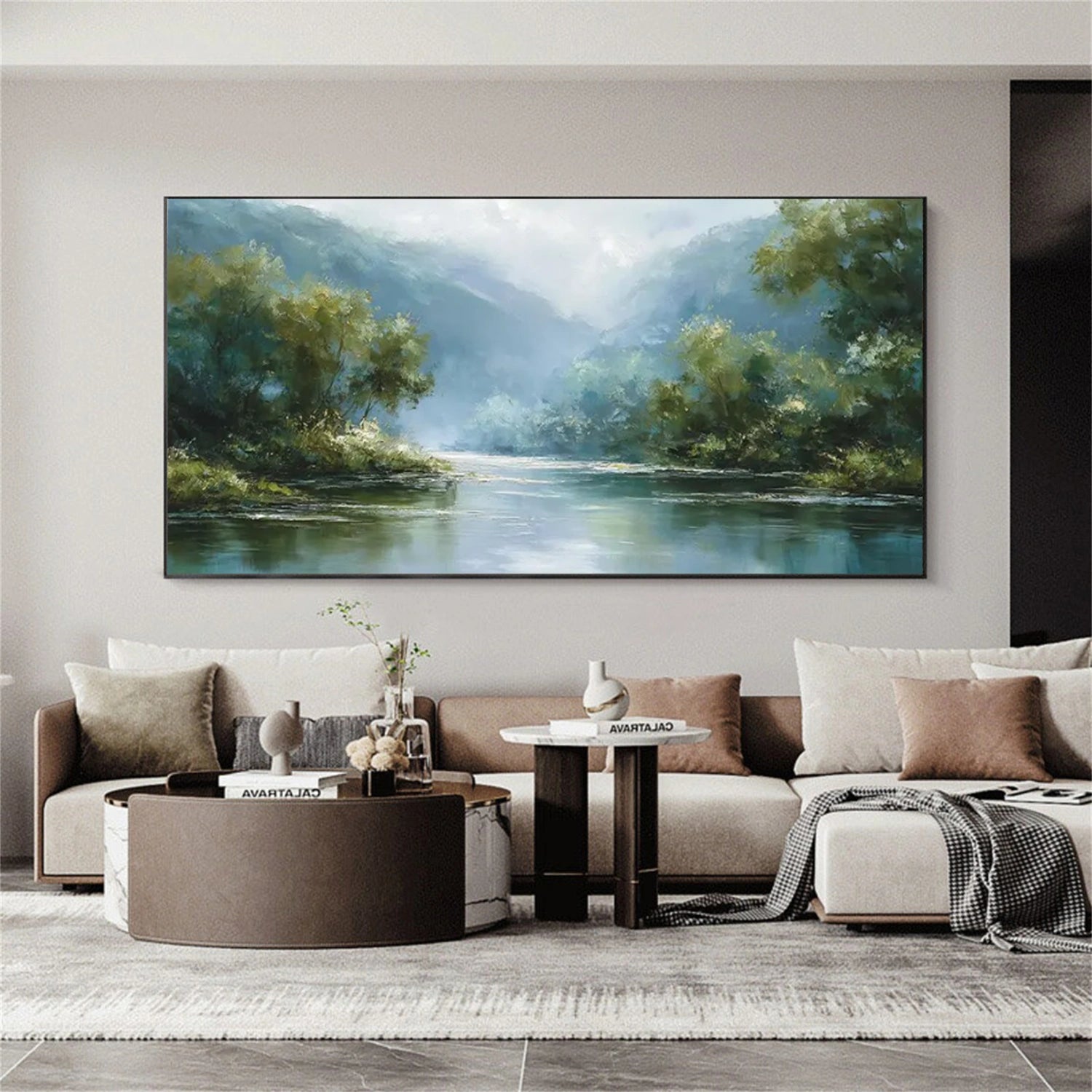 Ocean & Sky Abstract Wall Art #MO089