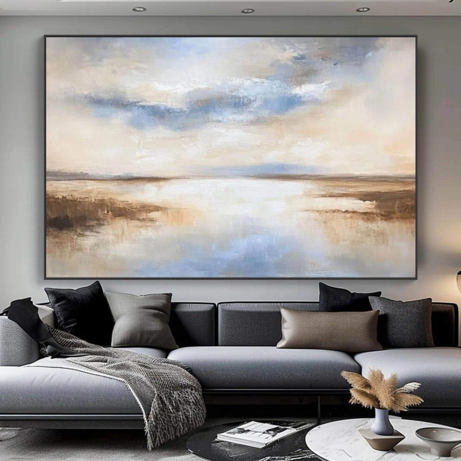 Ocean & Sky Abstract Wall Art #MO088