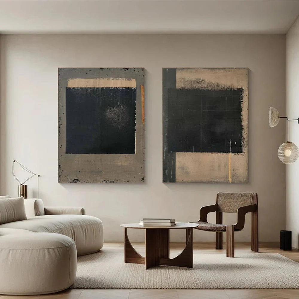 Wabi Sabi Abstract Wall Art Set of 2 #WT018