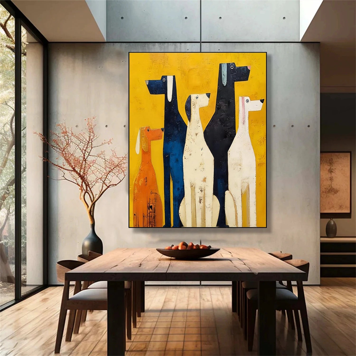 Abstract Dog Animal Wall Art #DL069