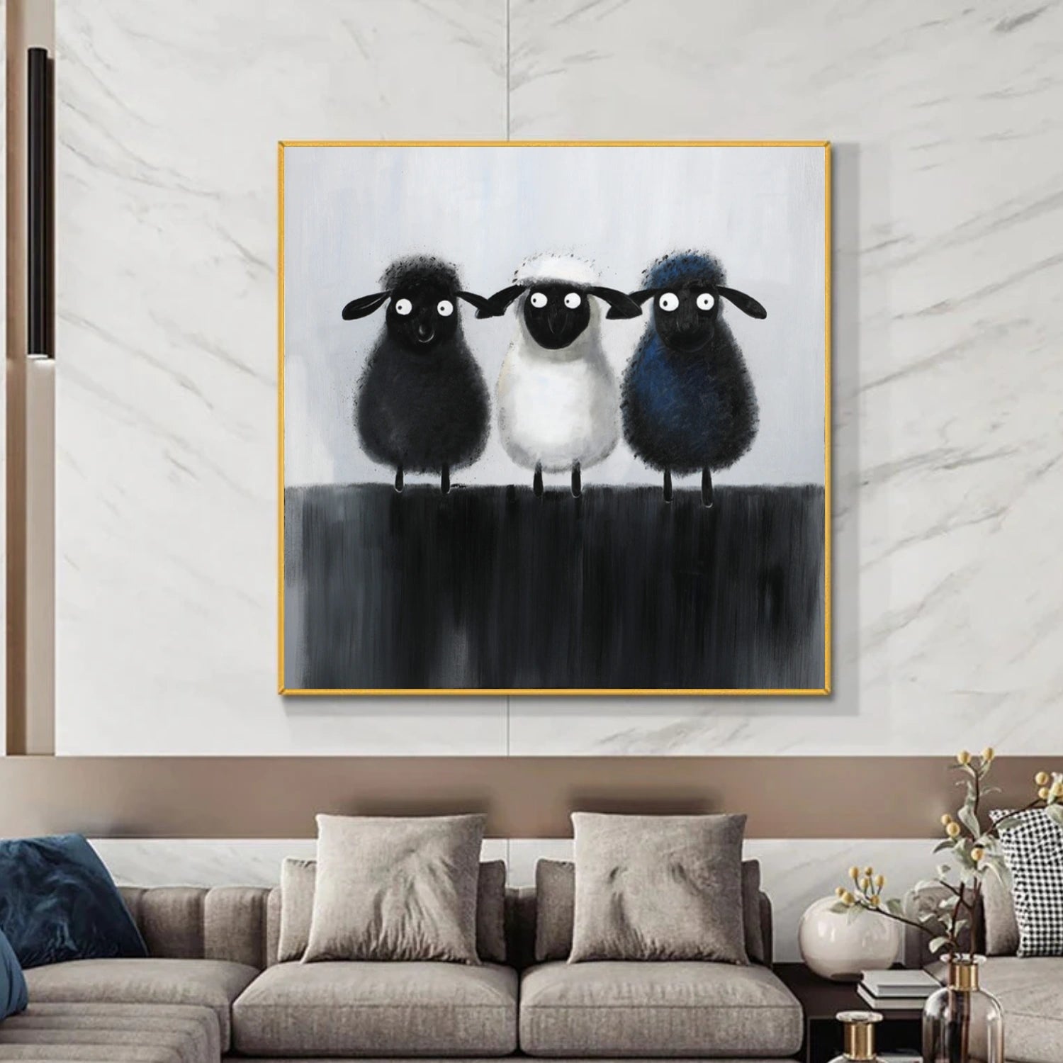 Abstract Sheep Animal Wall Art #DL060