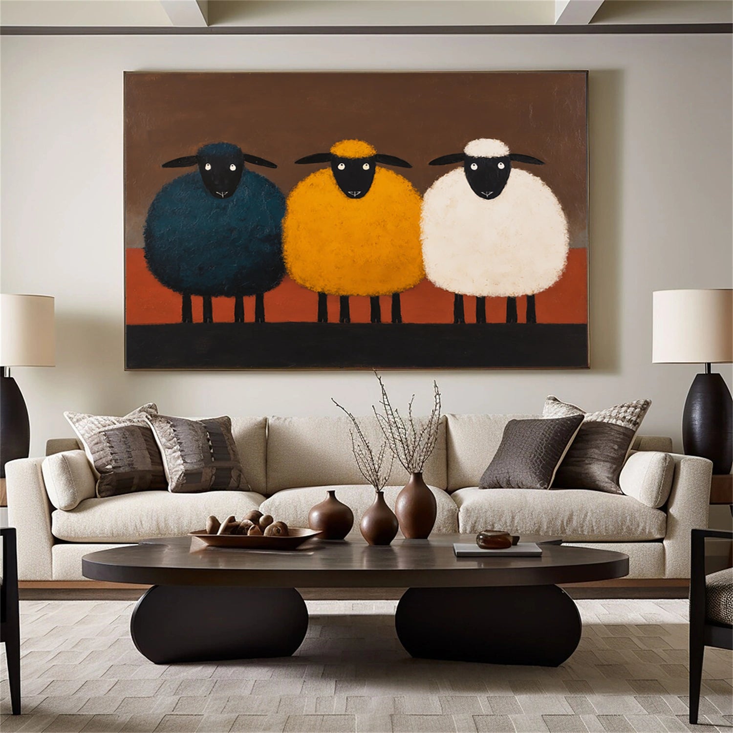 Abstract Sheep Animal Wall Art #DL062