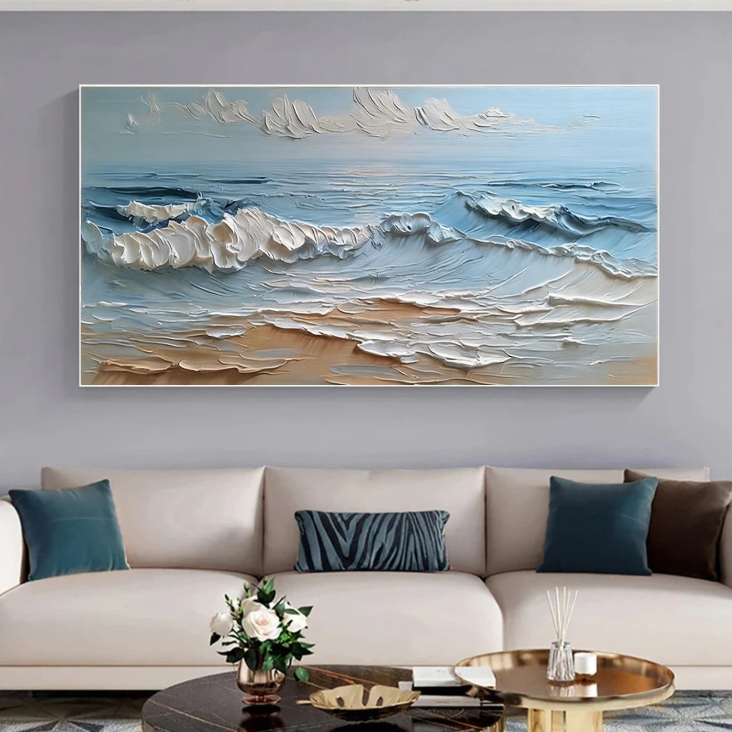 Ocean & Sky Textured Wall Art #MO112