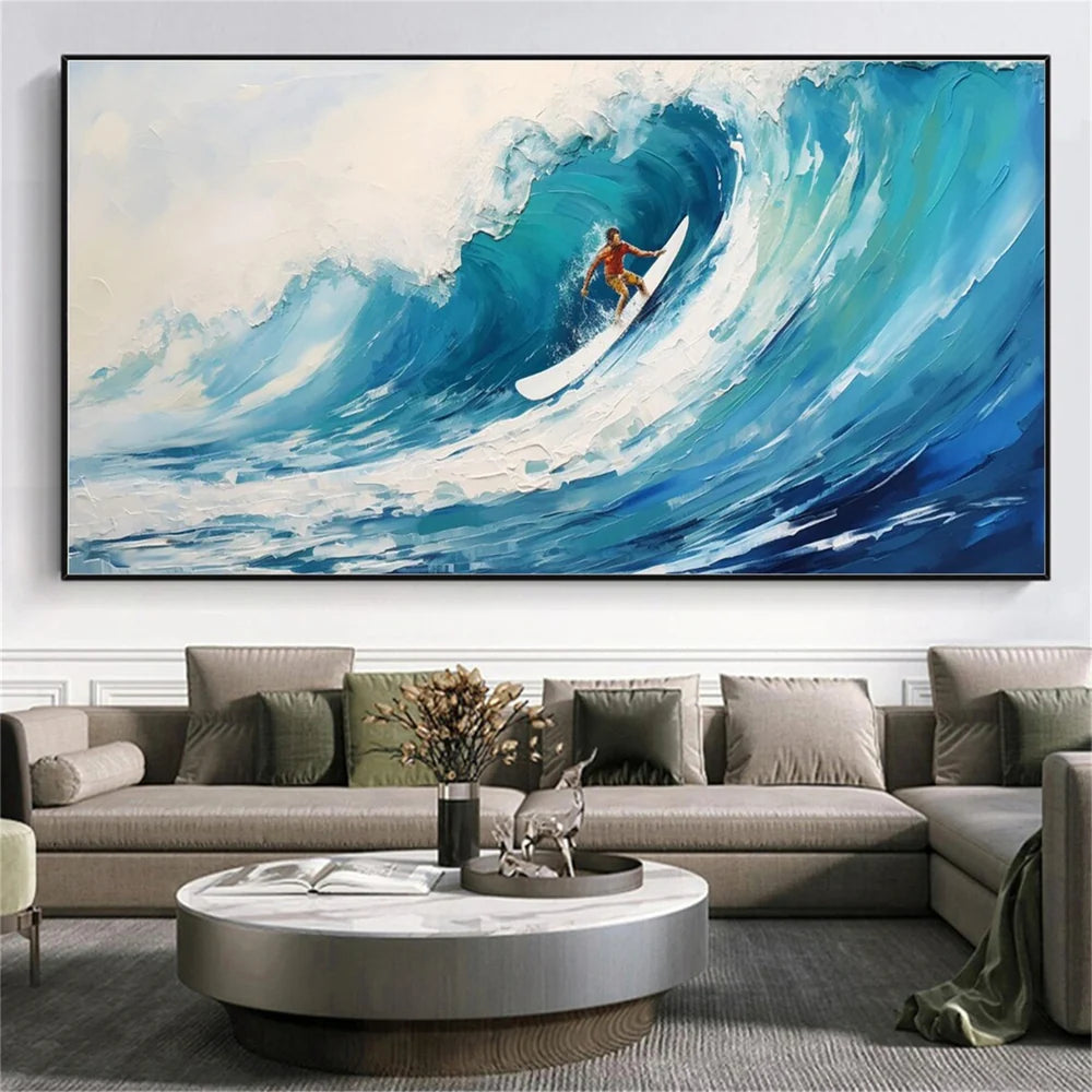 Surfing Sport Art Textured Canvas #PT017
