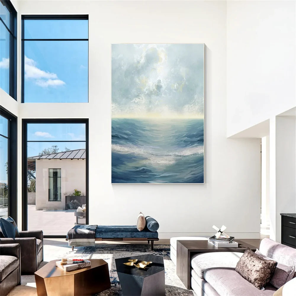 Ocean & Sky Abstract Wall Art #MO063