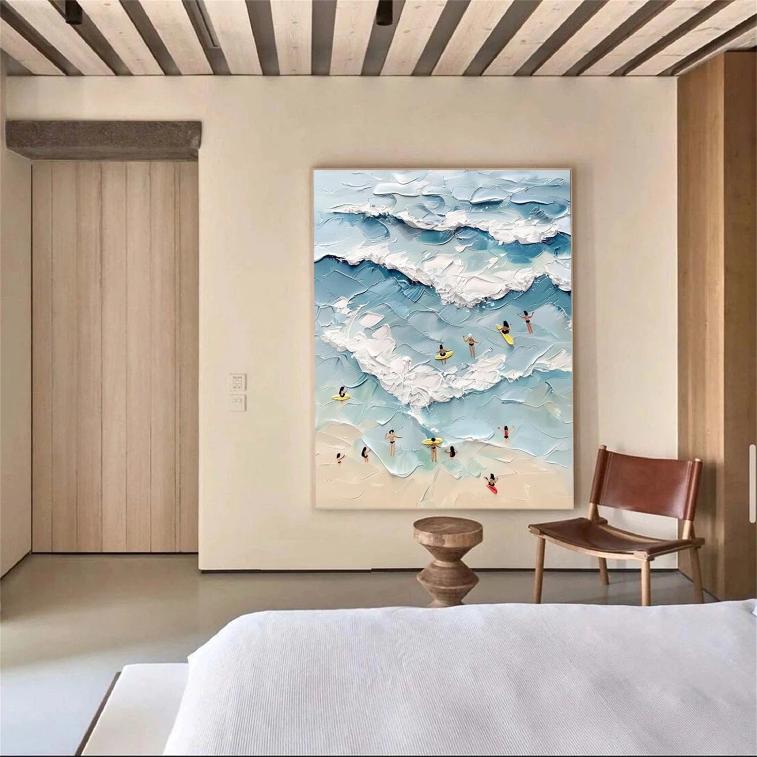 Surfing Sport Art Textured Canvas #PT045