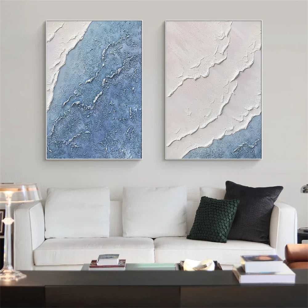 Ocean & Sky Textured Set of 2 Wall Art # MO051