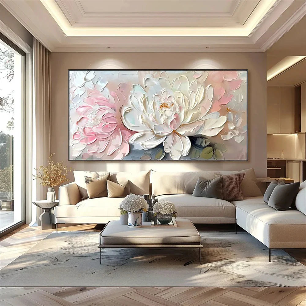 Flower & Tree Textured Abstract Wall Art #SF006