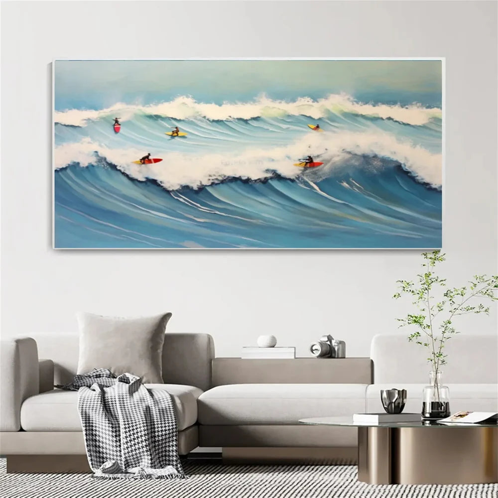 Surfing Sport Art Textured Canvas #PT025