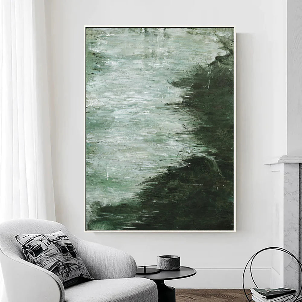 Green Abstract Wall Art  #AT067
