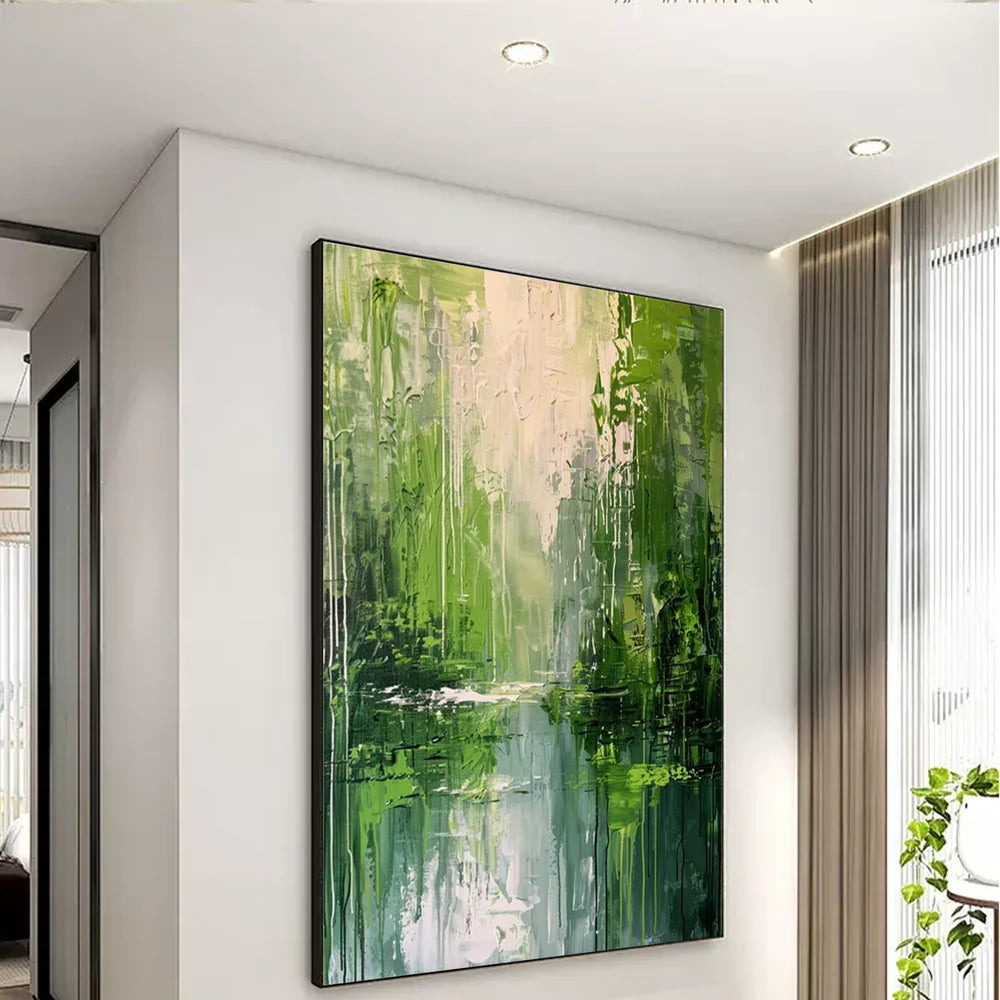 Green Abstract Wall Art  #AT102