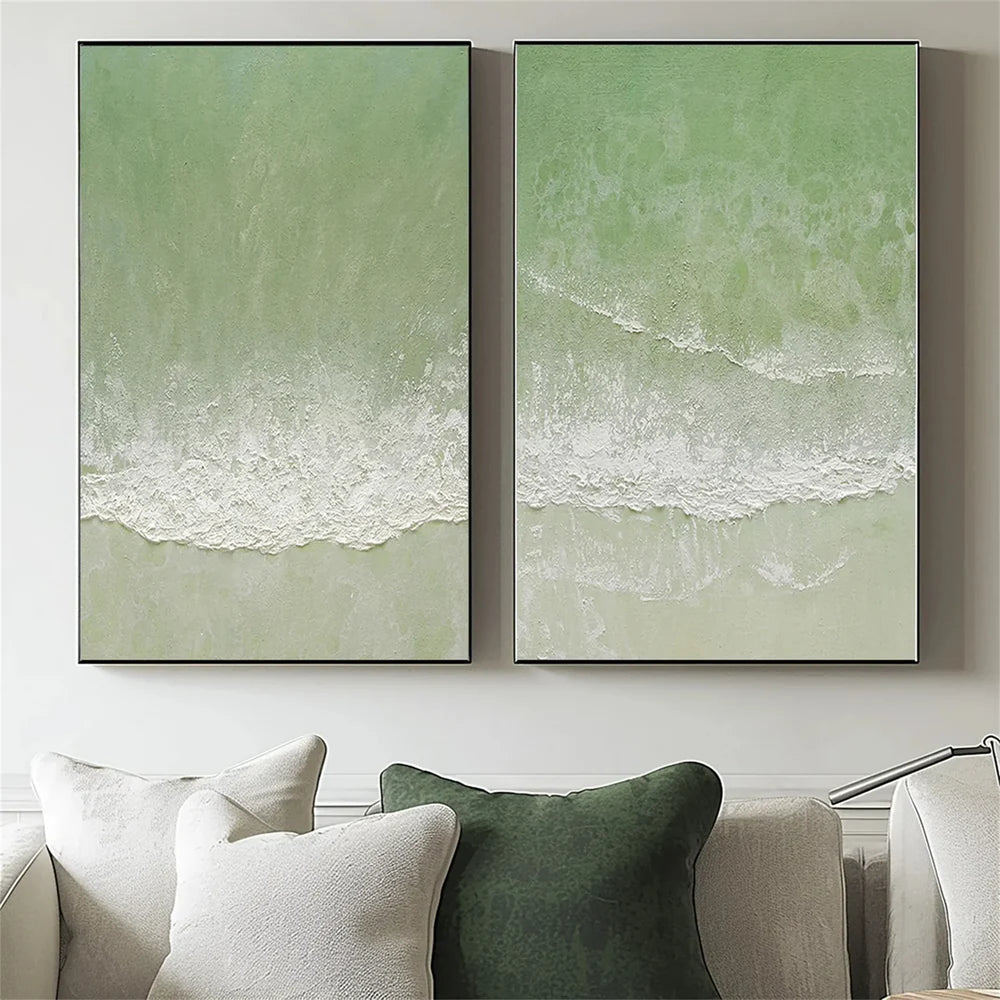 Ocean & Sky Abstract Set of 2 Wall Art #MO065