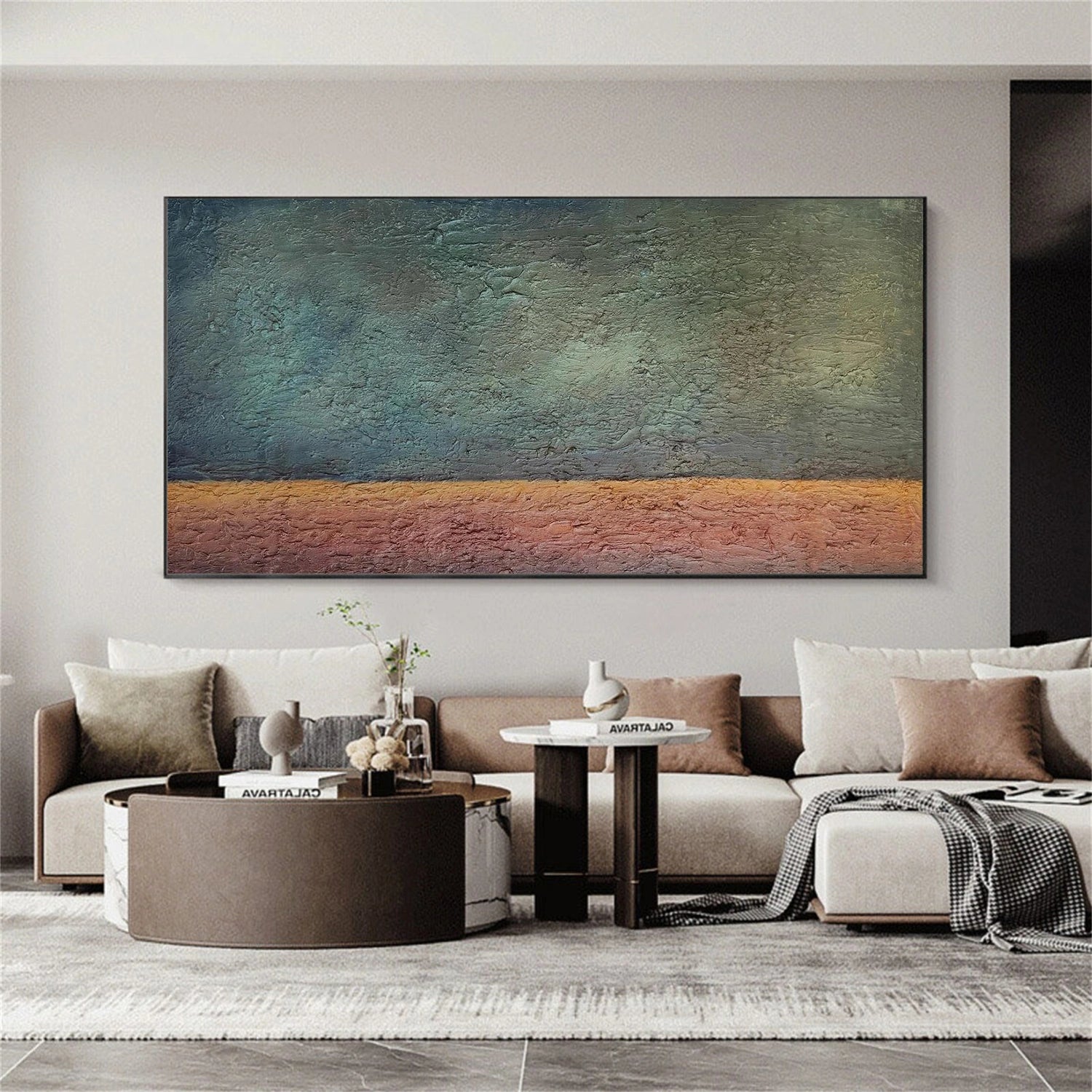Green and Brown Minimalist Wall Art #MT146