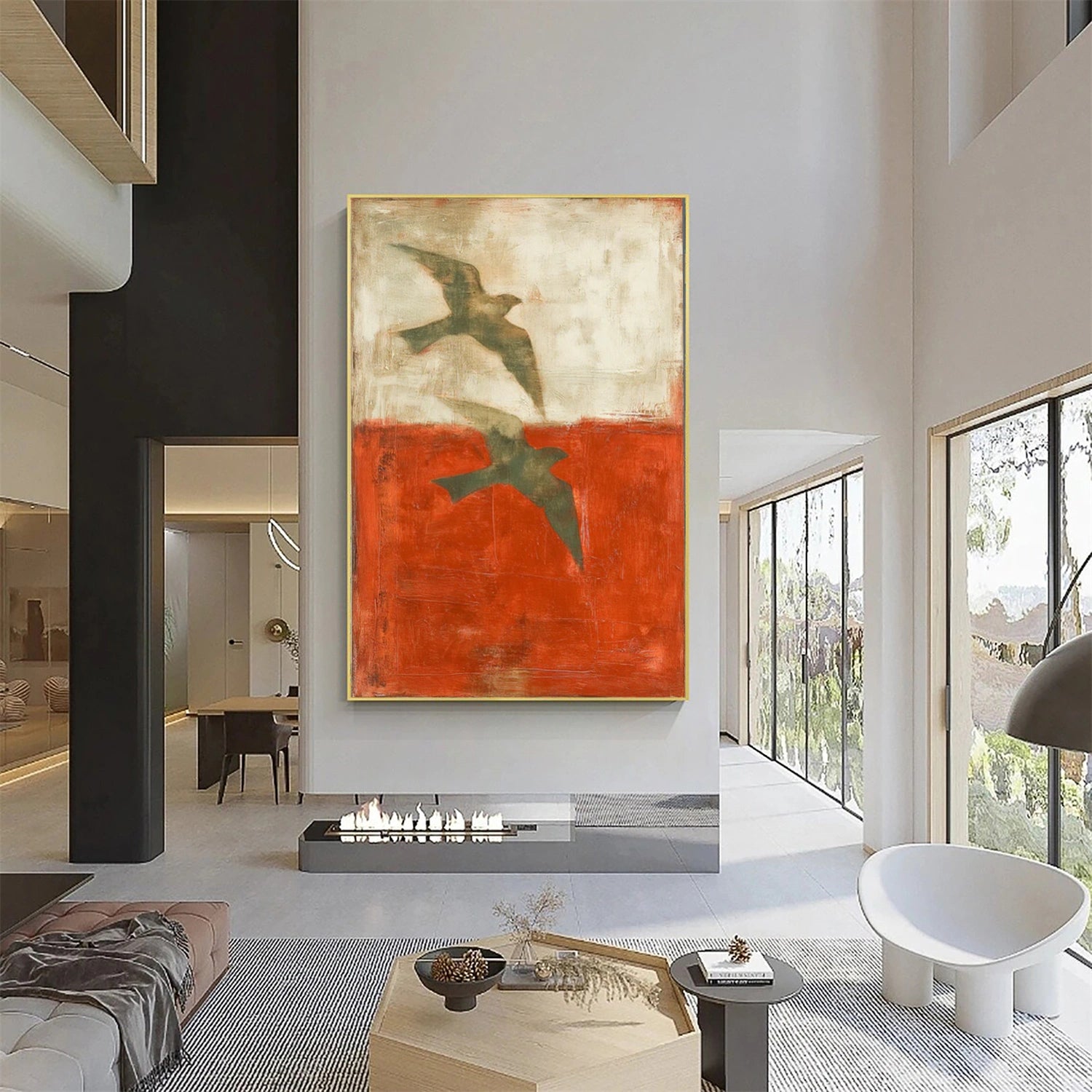 Abstract Bird Animal Wall Art #DL055