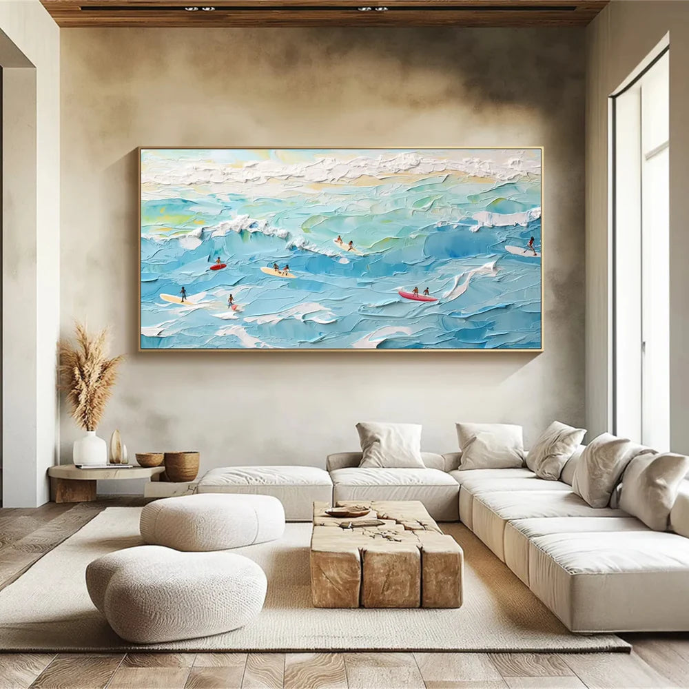 Surfing Sport Art Textured Canvas #PT029