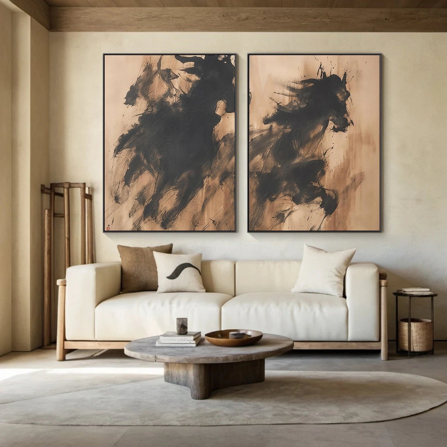 Abstract Horse Animal Wall Art  Set of 2 #DL047