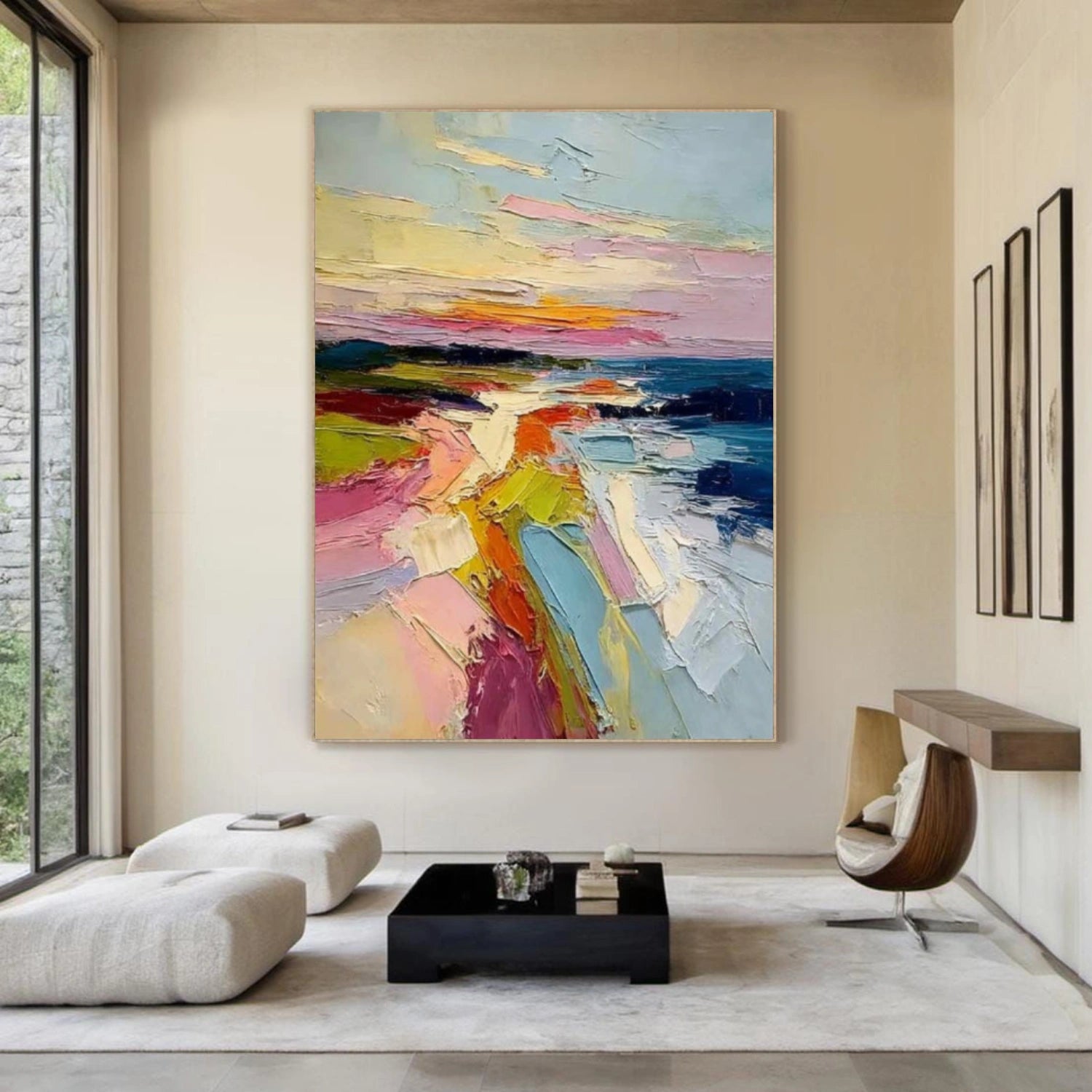 Ocean & Sky Textured Wall Art #MO095