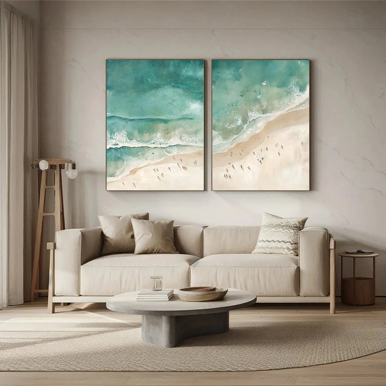 Swimming Sport Art Textured Canvas Set of 2 #PT043