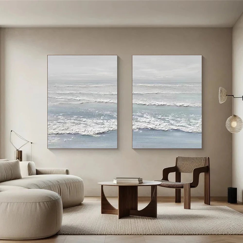 Ocean & Sky Textured Wall Art Set of 2 #MO037
