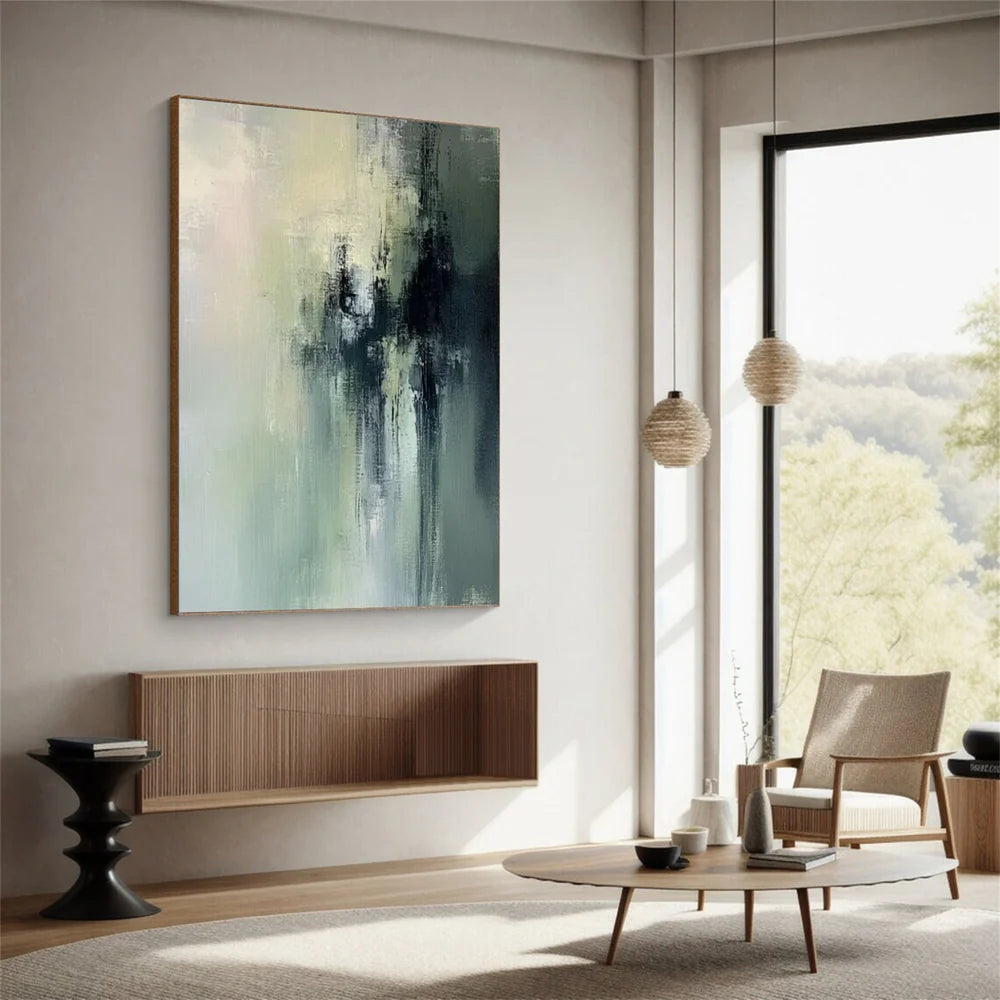 Green Abstract Wall Art  #AT126