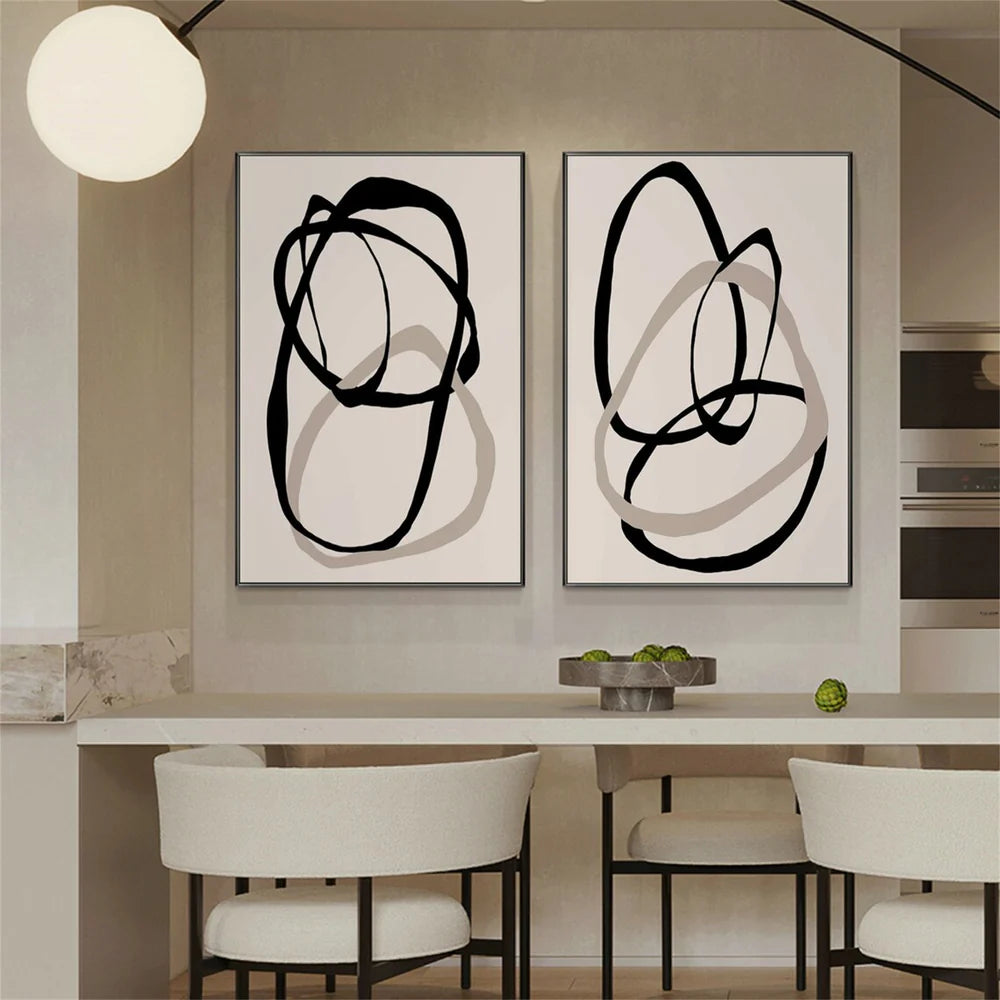 Wabi Sabi Abstract Wall Art Set of 2 #WT046