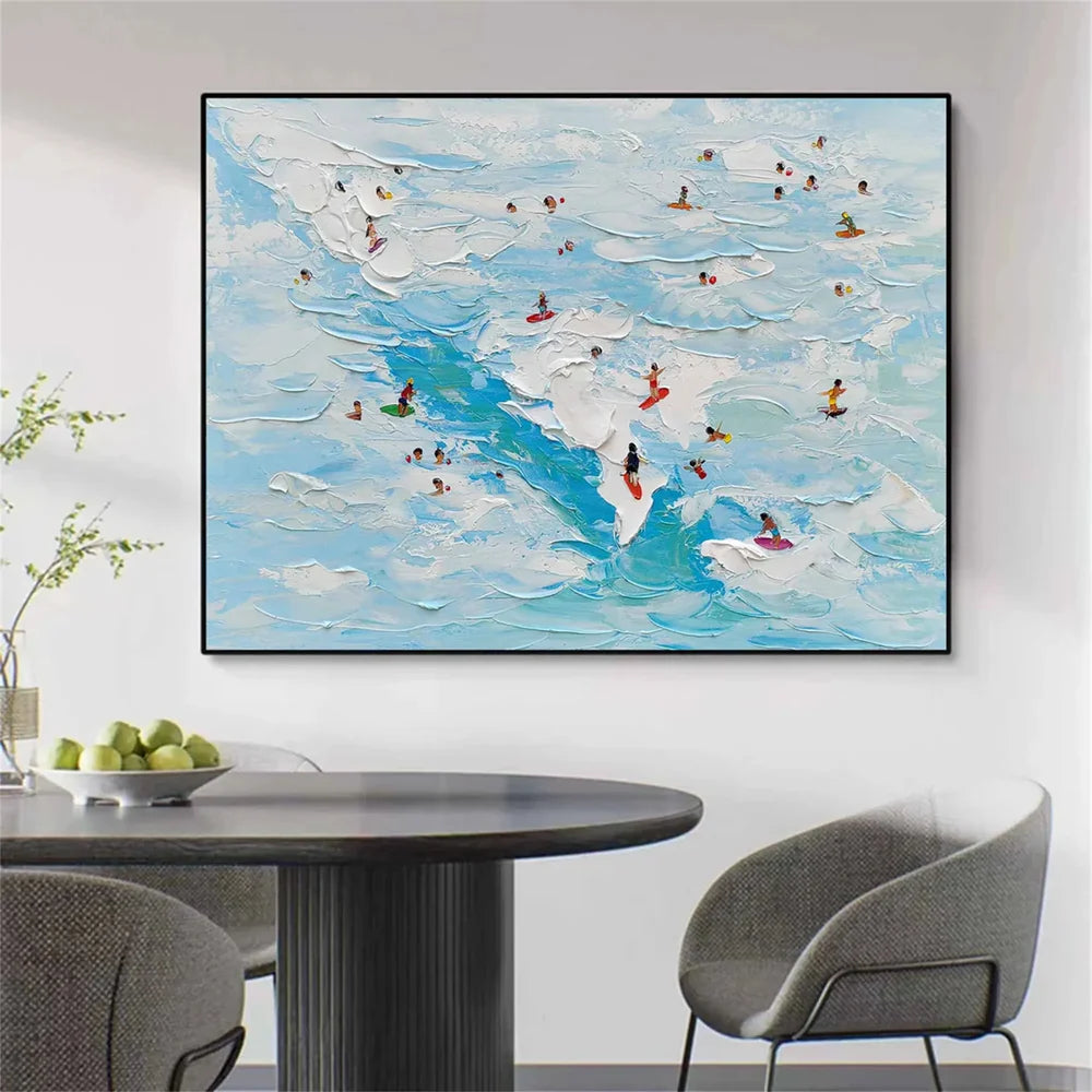 Surfing Sport Art Textured Canvas #PT034