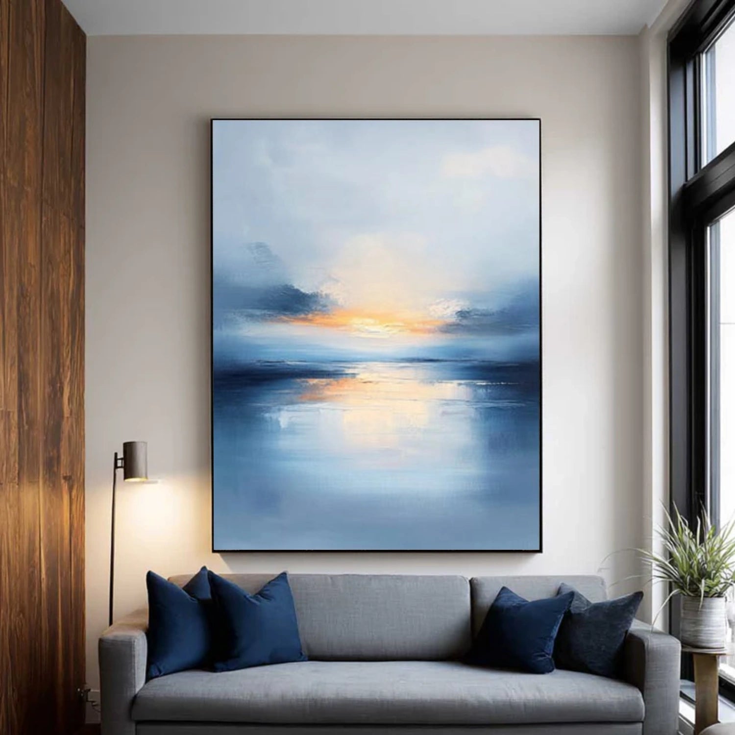 Ocean & Sky Abstract Wall Art #MO087