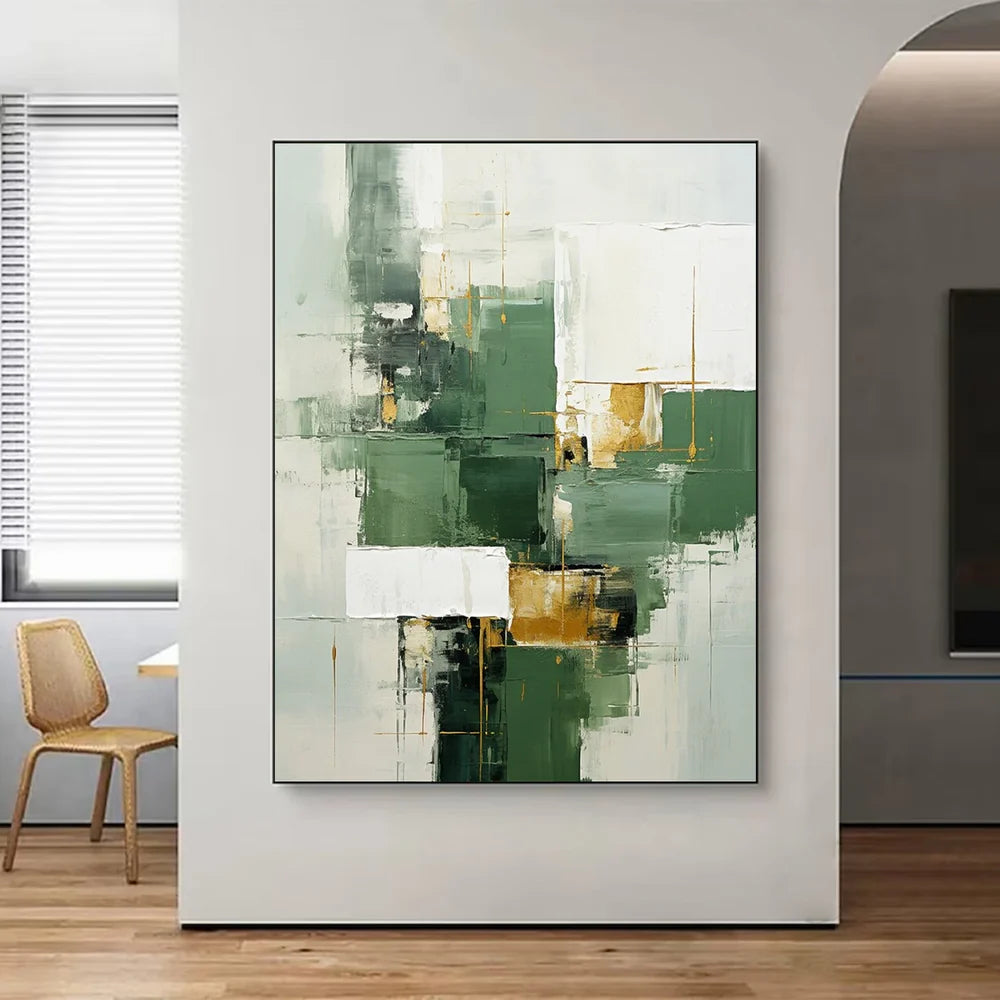 Green Abstract Texture Wall Art  #AT128